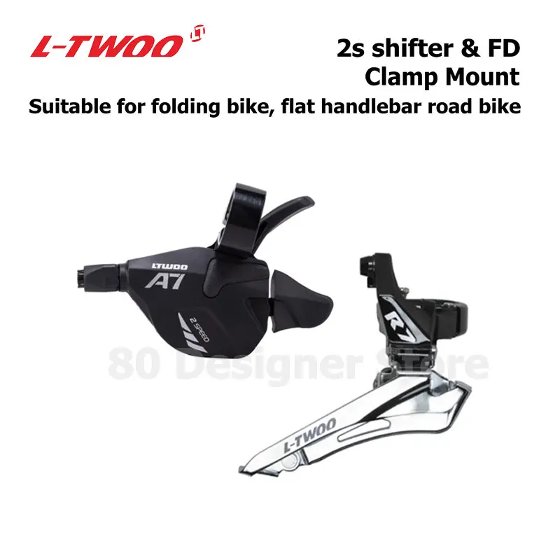 LTWOO R7 2x10 A7 2S shifter R7 front derailleur A7 shifter compatible with folding bike, flat handlebar road bike