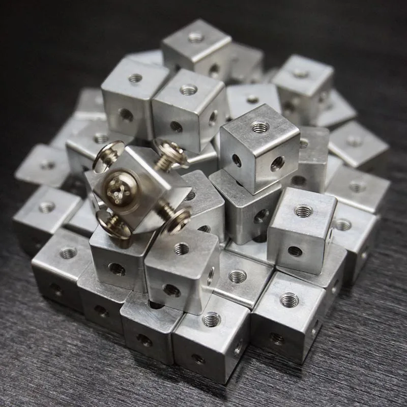 DIY chassis accessories hexahedral nut fixed block plate link block m3 thread link block 10x10x10mm  10x10x6mm