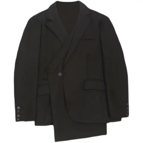 남성용 캐주얼 정장 코트, 디아블로 한국 버전, 개성 소수자, 불규칙한 해체, 루즈, 가을