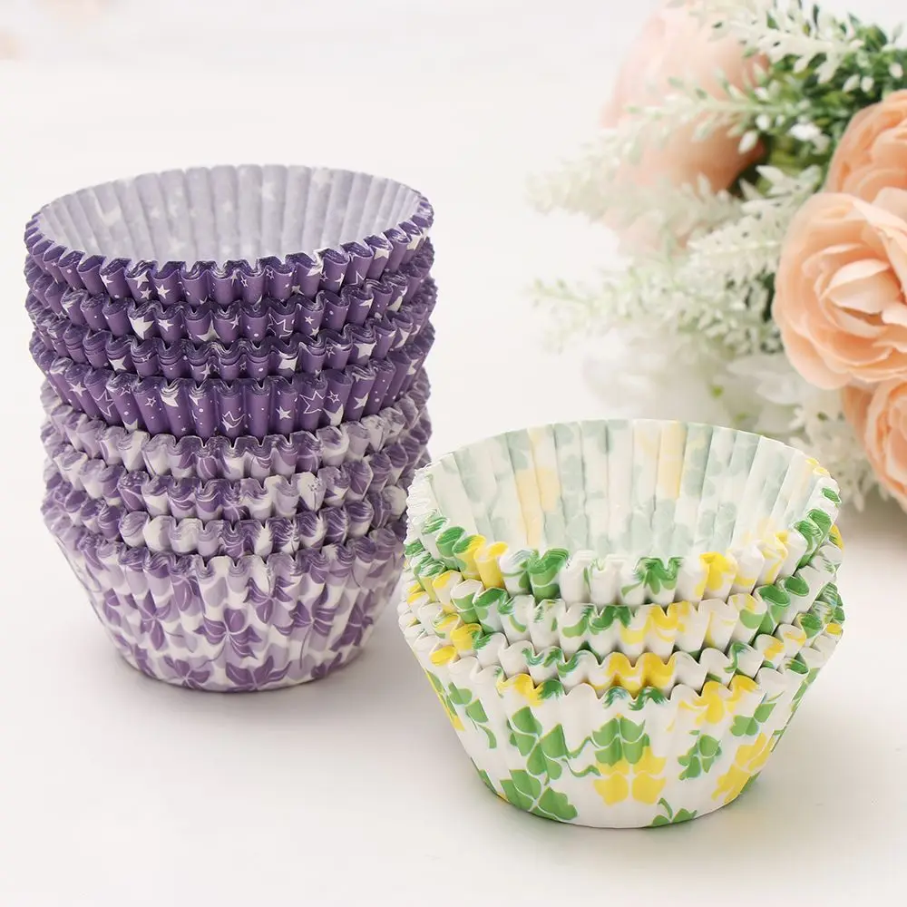 100PCS Bakery Liner Cake Decorating Tools Cake Cup Muffin Boxes Wrapper Paper Baking Cups