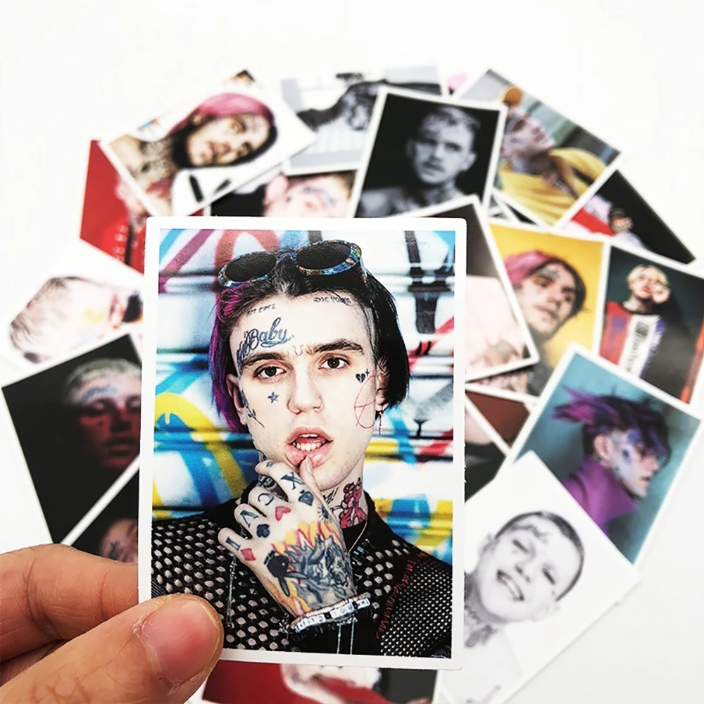 10/25PCS Rapper Sänger Lil Peep Rock Graffiti Aufkleber DIY Motorrad Gepäck Gitarre Skateboard Wasserdichte Aufkleber Kind Spielzeug geschenk