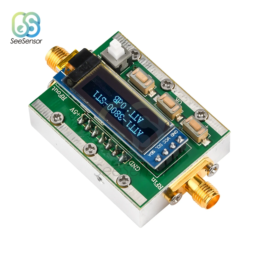 1MHZ-3800MHz controllo attenuatore RF programmabile digitale 0-31dB Step regolabile 1dB PC controllabile Mini USB 5V alimentatore