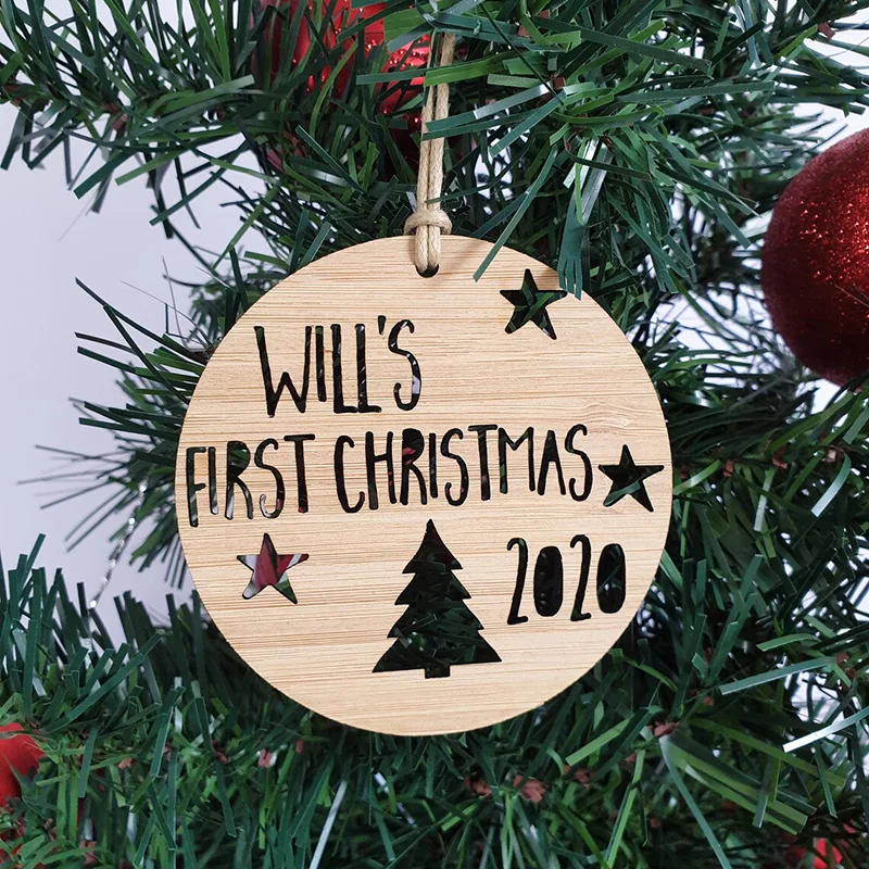 

Christmas Decorations 2023 Personalised Wooden Christmas Ornament Christmas Tree Gift Wood Bauble Christmas Keepsake Party Favo