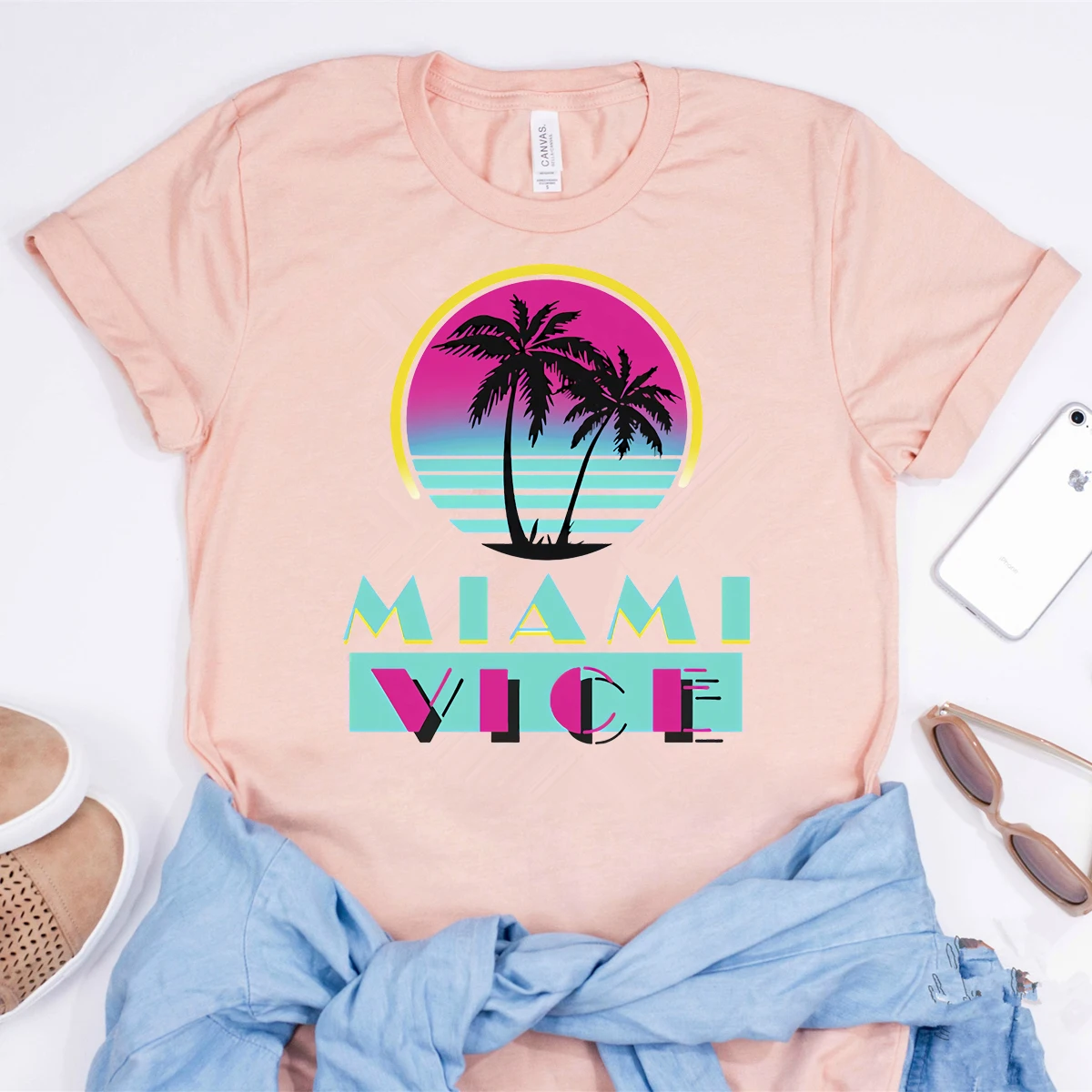 2020 MIAMI VICE TV Series Shirt Miami Vice Archer Retro Vintage Neon 80s Retrowave Synthwave T-Shirt