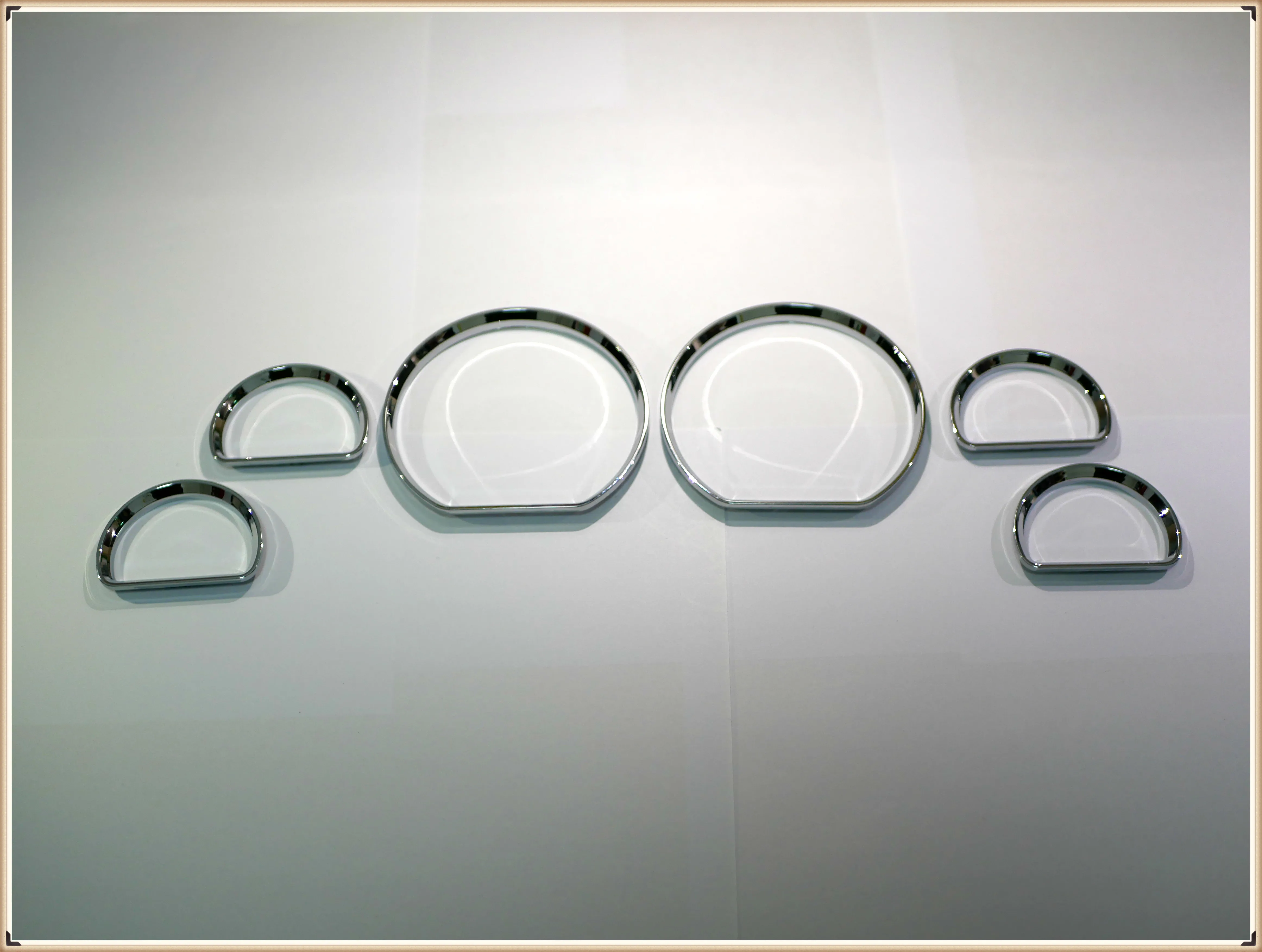 Chrome Speedometer Gauge Dial Rings Bezel Trim Chrome Tacho Rings for Ford Mustang 1994-2004