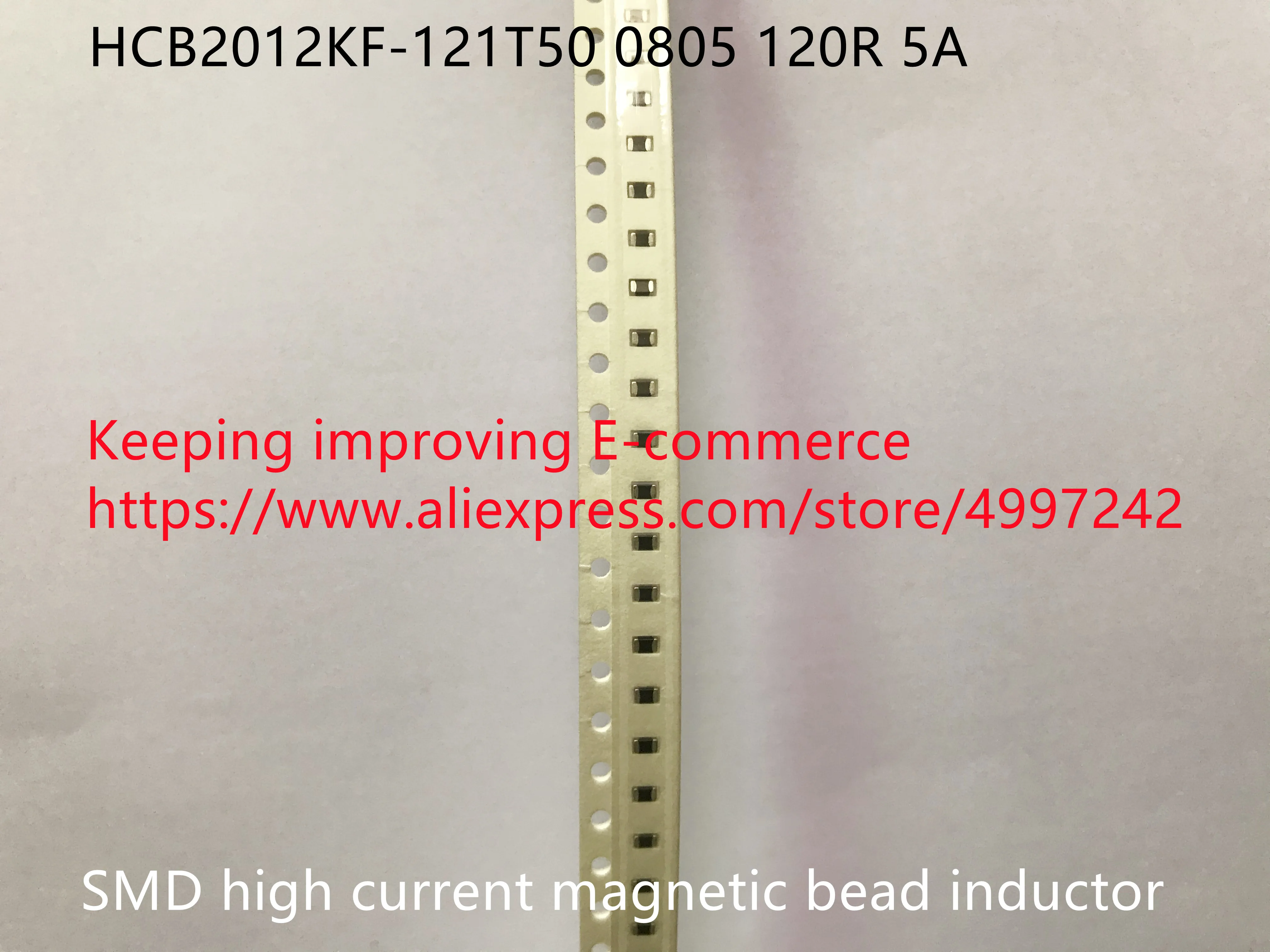 Original new 100% HCB2012KF-121T50 0805 120R 5A SMD high current magnetic bead inductor