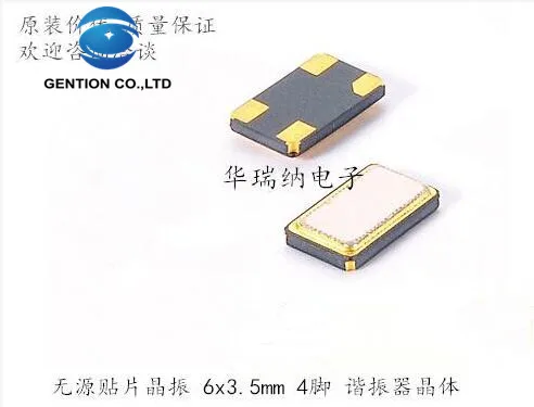 Oscilador de cristal smd passivo, oscilador de cristal smd 100% original com 4 pés, 6035 mhz, 13.560m, 13.560mhz, 10 peças