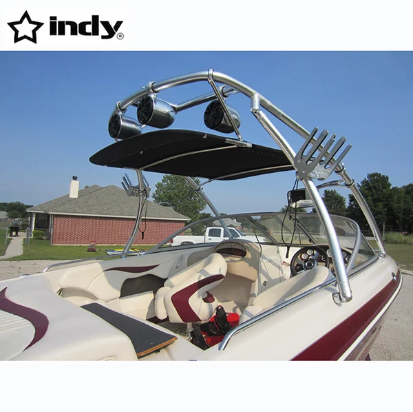 Indy Liquid Boat Wakeboard Tower, Anodized Black Coated Available