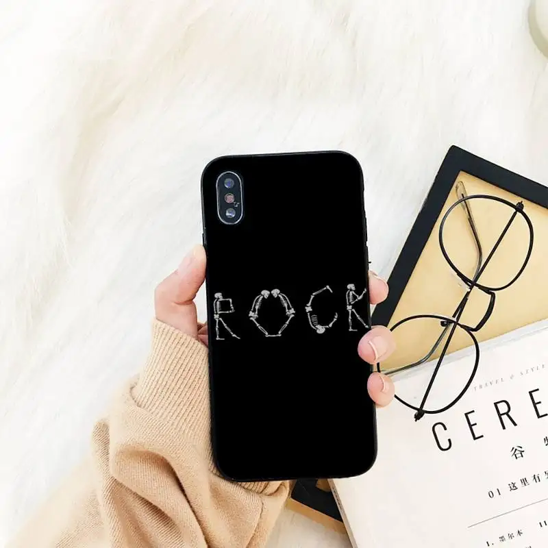 Yinuoda Rock roll skull Soft Phone Case Cover For iPhone 11 8 7 6 6S Plus X XS MAX 5 5S SE 2020 XR 11 pro Cover