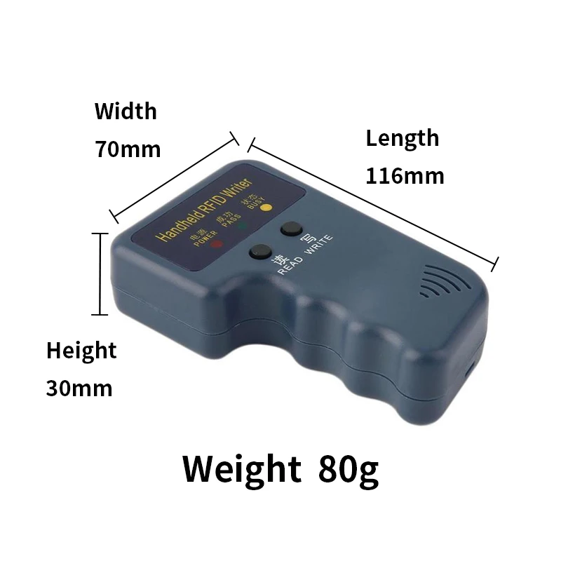 Handheld Access Control Em4305 Tag Card Reader Rfid Writer 125khz Copier Copier Programmer Card Reader Can Write T5577 key