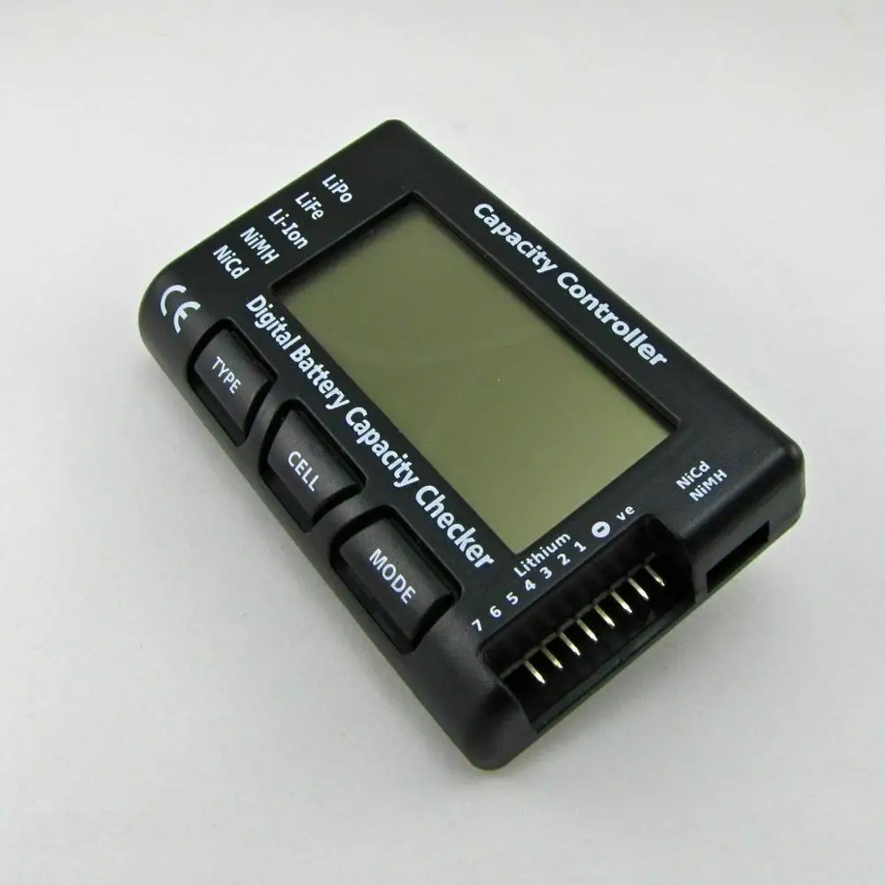 7 Digital Battery Voltage Tester Checker LiPo LiFe Li-ion Nicd NiMH Battery Voltage Tester Checking Capacity Controller