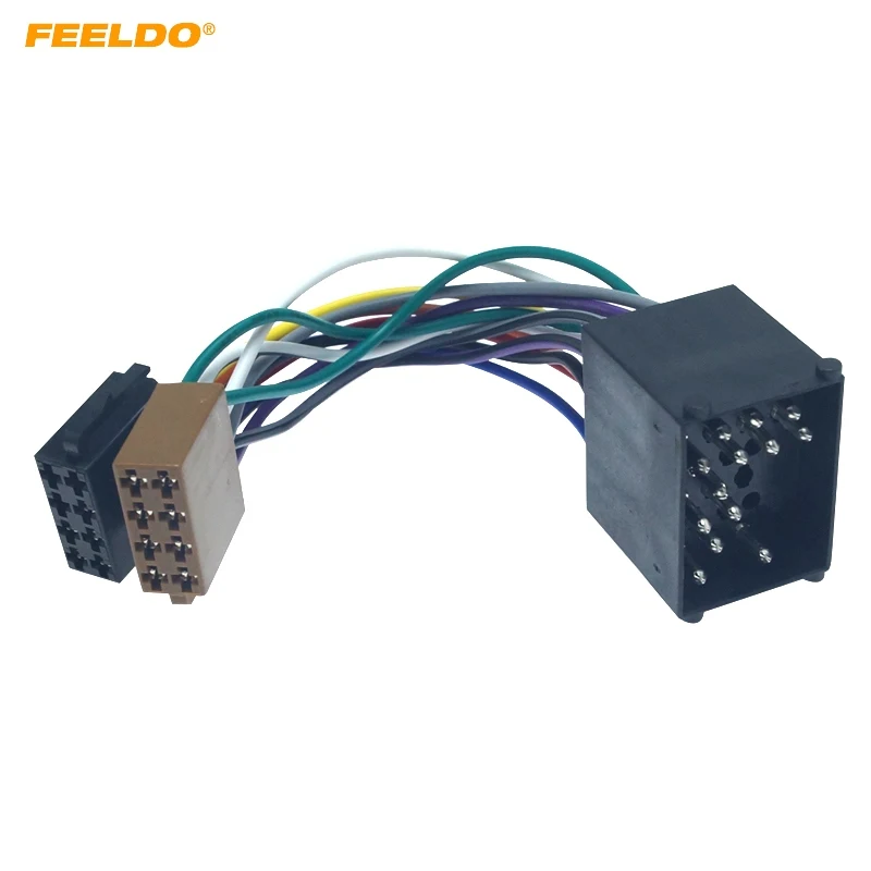 FEELDO Car Radio Female ISO Adapter Wring Harness Cable For BMW E31/E32/E34/E36/E38/E39/E46/Z3/Mini #CT6256