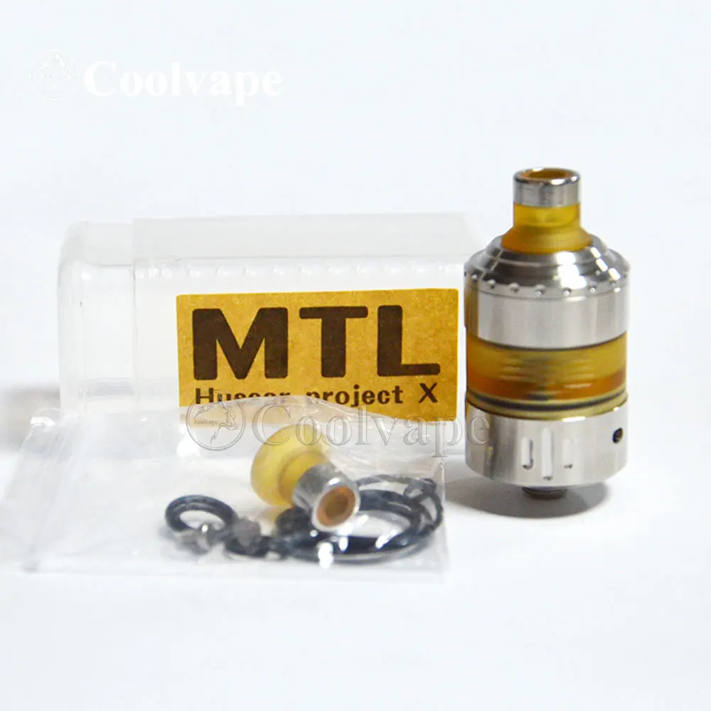 Coolvape-tanque e atomizador de cigarro modelo x hussar rta mtl, 22mm, 316ss, rta, guia de fluxo de ar reembutido