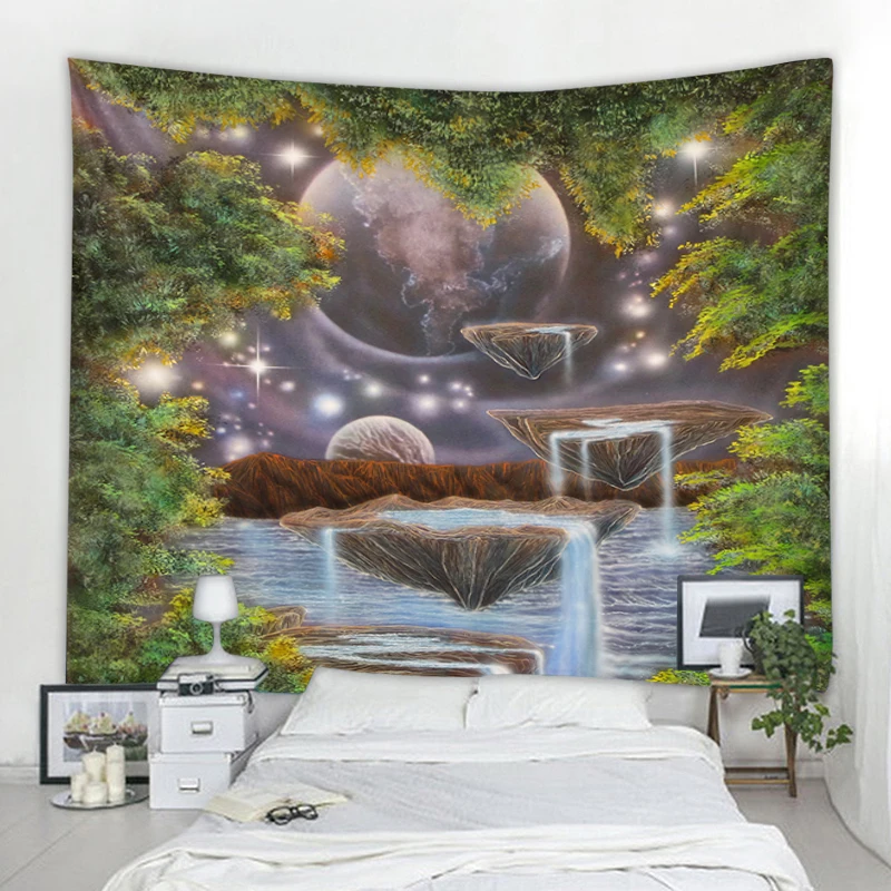 

Fantasy Forest Landscape Decoration Tapestry Mandala Decoration Tapestry Bohemian Hippie Decoration Tapestry Bedroom Tapestry