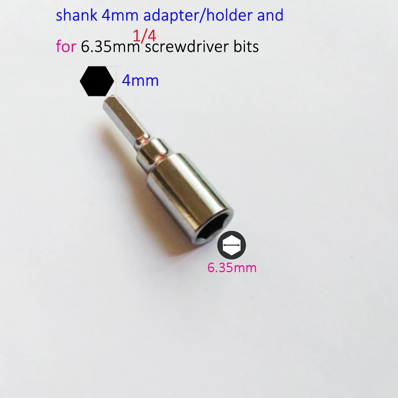 Hex Bit Adapter 4mm to 6.35mm 1/4\