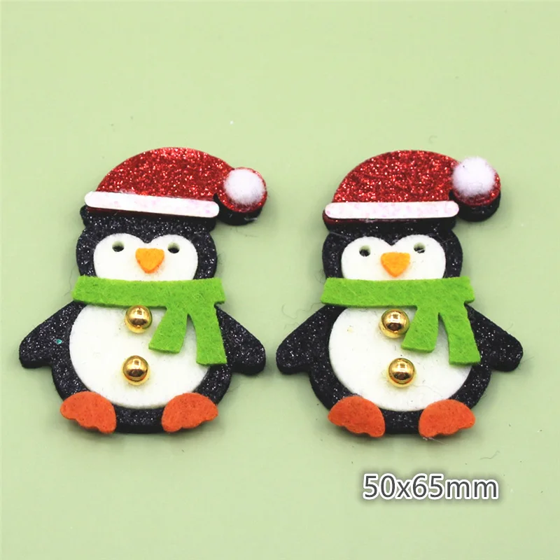 Non-woven Cloth Sequins patches Christmas House/Snowman/Reindeer Appliques for Clothes Sewing Supplies Diy Craft