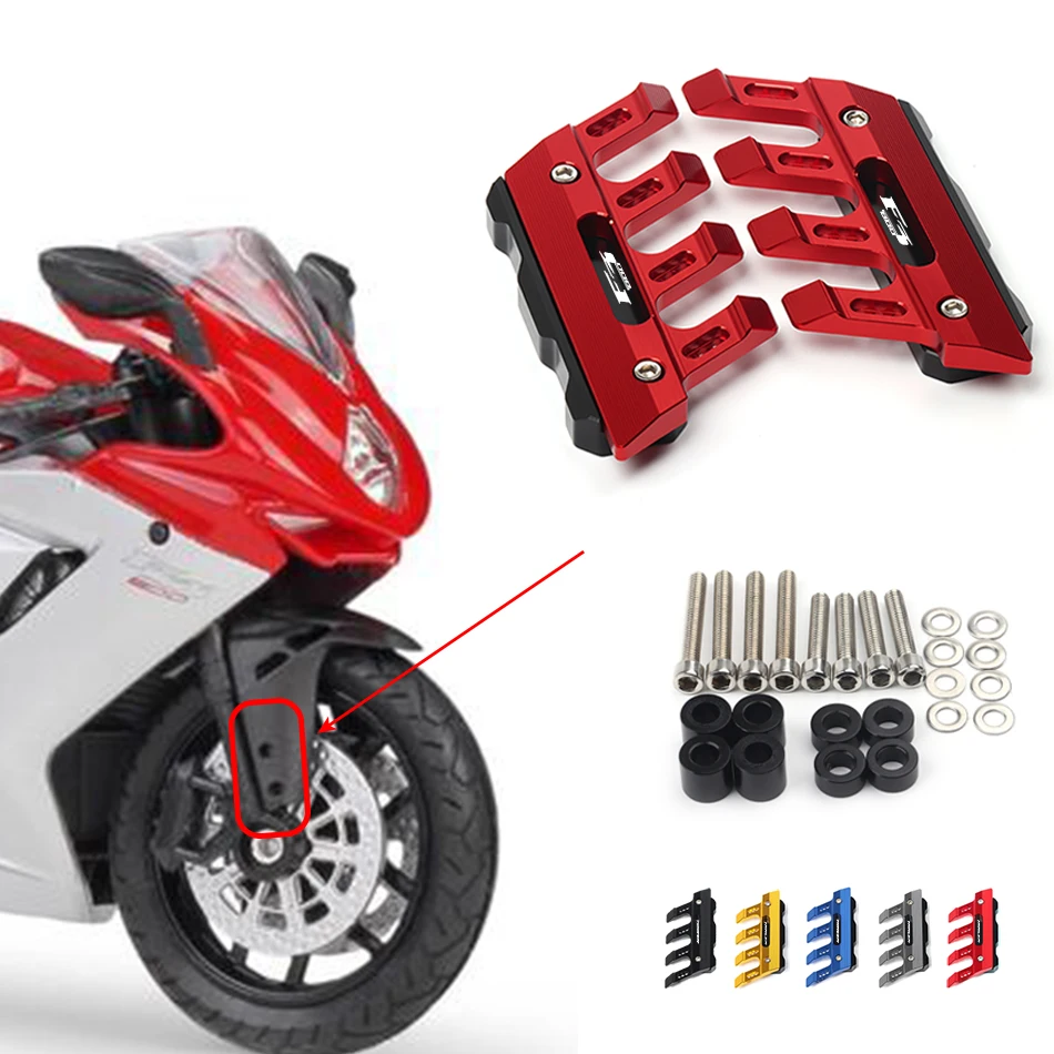 

For MV Agusta F3 800/GELEDEN/RC Motorcycle CNC Accessories Mudguard Side Protection Block Front Fender Anti-Fall Slider