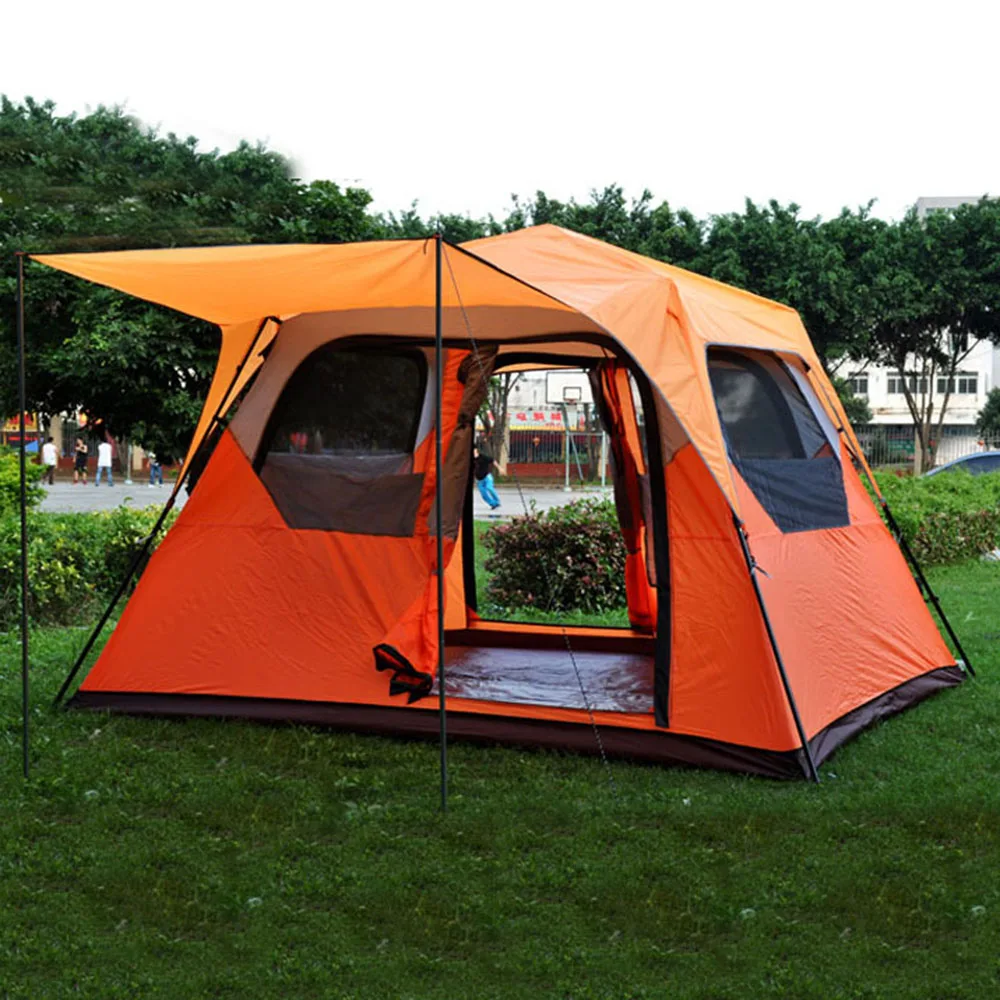 Automatic Double Layer 5-8 Person Use Ultralarge Waterproof Windproof Family Party Camping Barraca Tents Outdoor