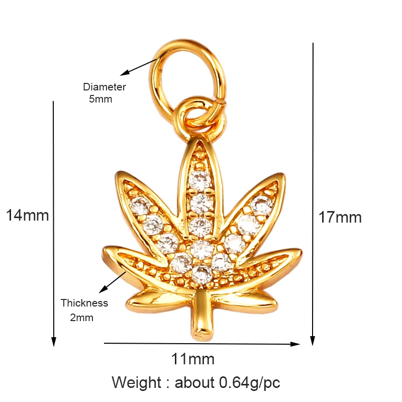 Pine Cone Lotus Coconut Tree Sun Flower Ginkgo Leaf  18K Gold Charm,Bracelet Earring Attachment  Jewelry Components Findings L44