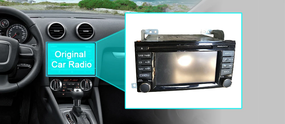 SINOSMART Android GPS für Nissan Juke F15 (2010–2019) mit OEM 7" High-Version-Bildschirm | Unterstützt BOSE, 360-Kamera, CarPlay, Android Auto – Detail 6