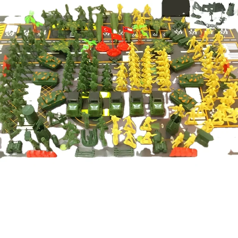 307 Piece Plastic Toy Soldier Playset Army Men Action Figure Scene Model