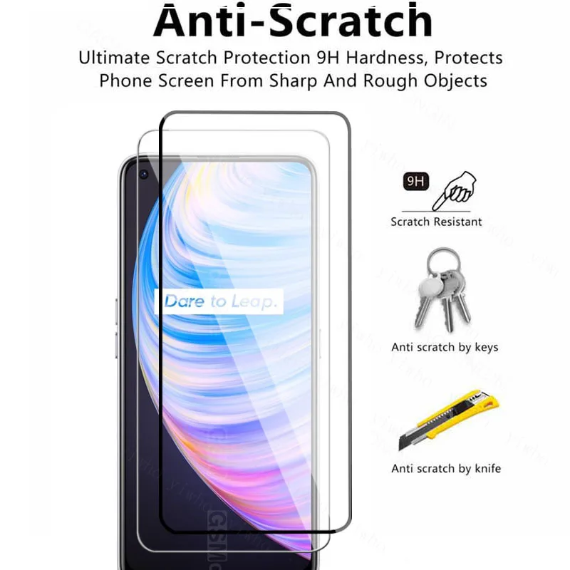 Full Cover Tempered Glass For Oppo Realme Q2 Pro Screen Protector On Opo Orro Realmi Realmy Q2 Pro 6.4 inch Safety Camera Glass