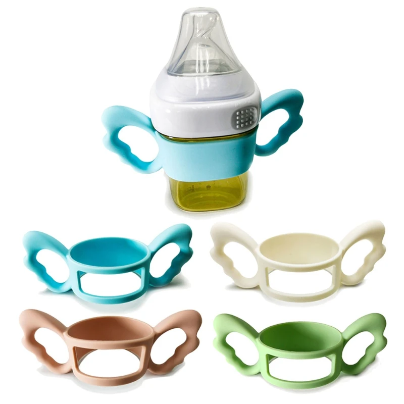 Baby Bottle Handles Safety Silicone Bottle Handles for Hegen Bottle and Other Dia 6-7cm Wide-Neck Bottle