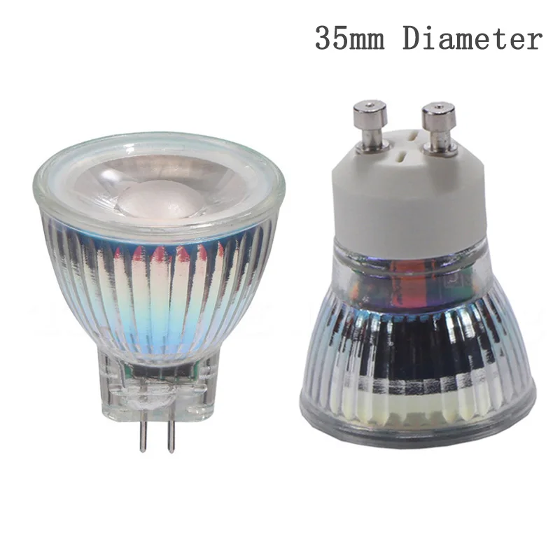 Mini led GU10 35mm mała lampa żarówka 7W led 220V MR11 reflektor żarówka 12V zimny biały ciepły biały wymień światło halogenowe