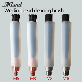 1 قطعة/10 قطعة رأس فرشاة تلميع ل الفولاذ المقاوم للصدأ لحام حبة المعالج لحام التماس آلة التنظيف مع موضوع M6/M8
