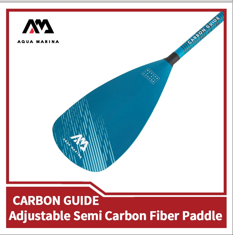 AQUA MARINA Upgrade Semi Carbon Fiber Paddle Ultralight 950g Adjustable 3-section Rowing Oars Canoe Accessories Rubber Handle