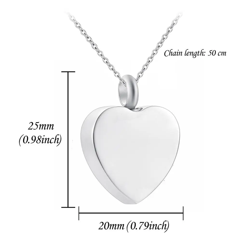 Heart pendant necklace stainless steel cremation jewelry keepsake urn-If love could have saved you forever