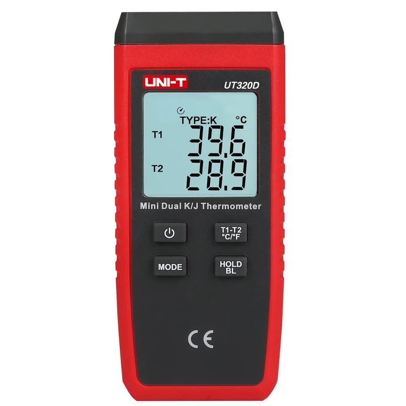 UNI-T UT320A UT320D Мини-термометр контактного типа Тестер температуры термопары типа K/J