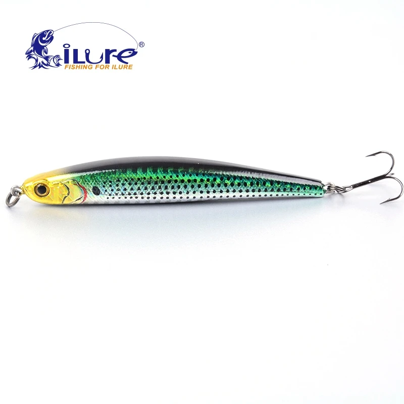 ilure Fishing Hard Lure Bait 95mm 30g Threadfin Shad Fish Bait Ball Glass Pencil Hook VMC Fishing Tackle