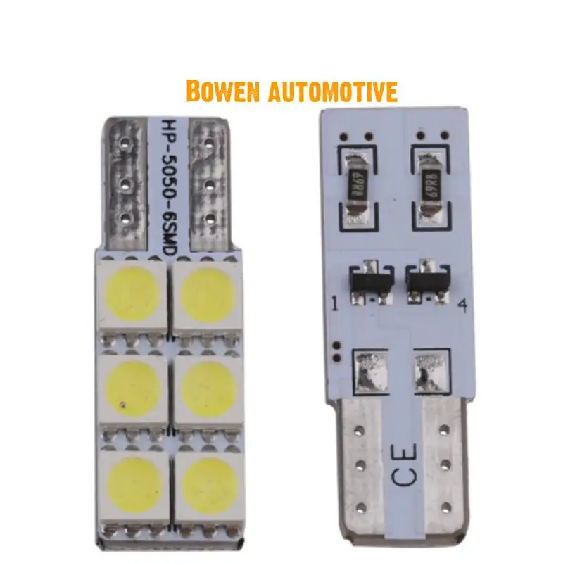 

Автомобильный светодиодный индикатор ширины LD 2X T10 6smd 5050, декодирующая лампа дальнего света, лампа для чтения, безэлектродная лампа для номерного знака