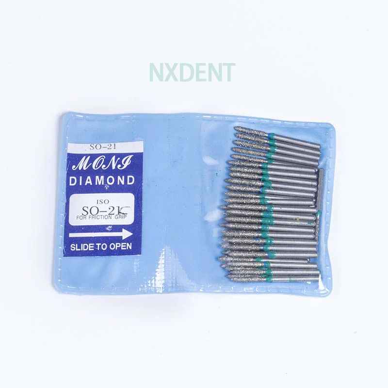 50pcs/1bag Dental Diamond Burs Dental Diamond FG High Speed Burs for Polishing Smoothing With 1.6mm Shank