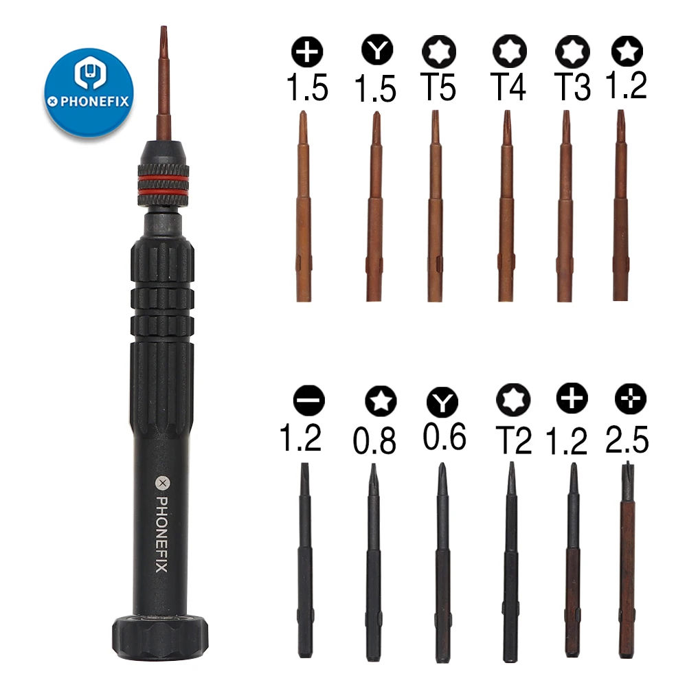 12 IN 1 Screwdriver Bits Precision Screwdriver Set Opening Tool for iPhone Repair Phillips Pentalobe Torx Screwdriver Tool Kit