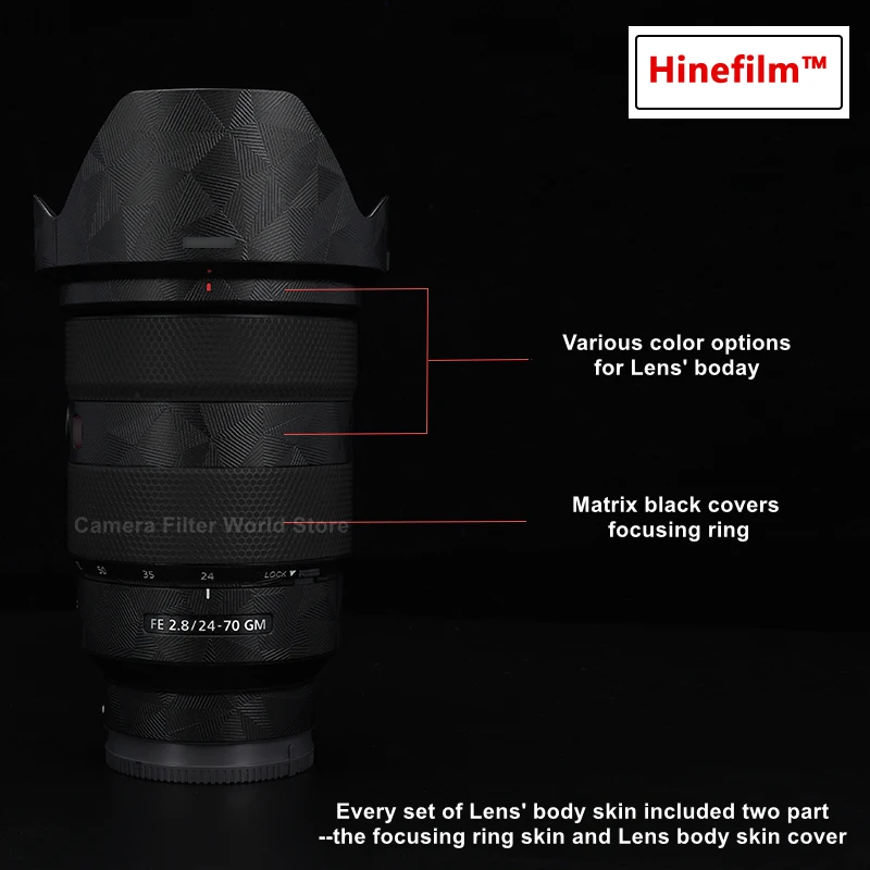 2470GM / 2470F2.8 Виниловая наклейка для объектива Обложка для Sony FE24-70 F2.8 GM (SEL2470GM) фотопленка
