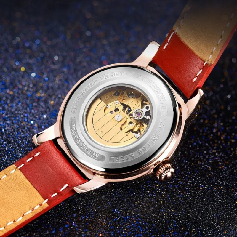 Reloj Automatico Switzerland CARNIVAL Fashion Women Watches Top Brand Luxury Sapphire Luminous Tourbillon Automatic Watch Women