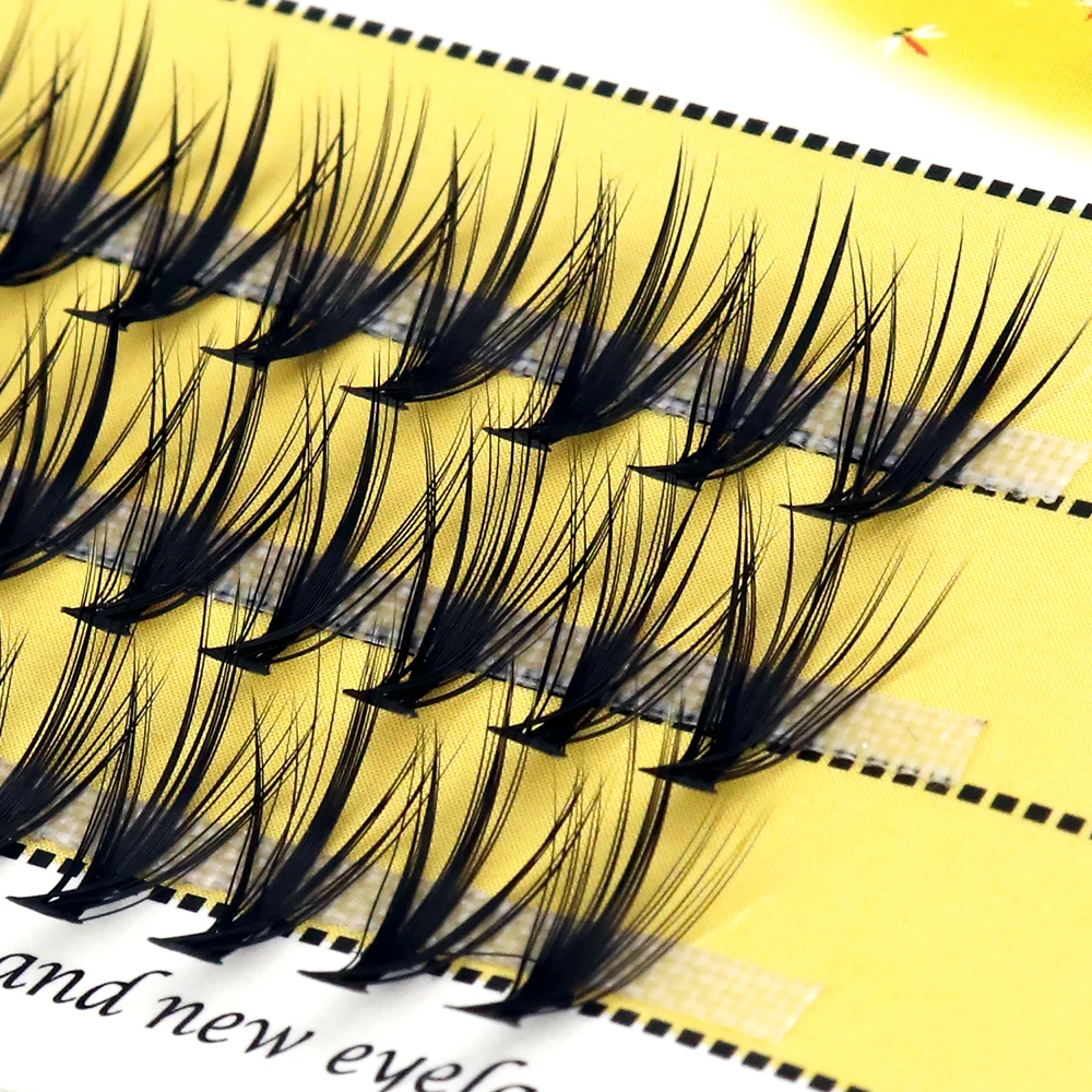 20/30D Natural False Eyelashes 1 box/60 cluster Eyelash Extension 3D Russia individual Eyelashes bunches Makeup Lashes wholesale