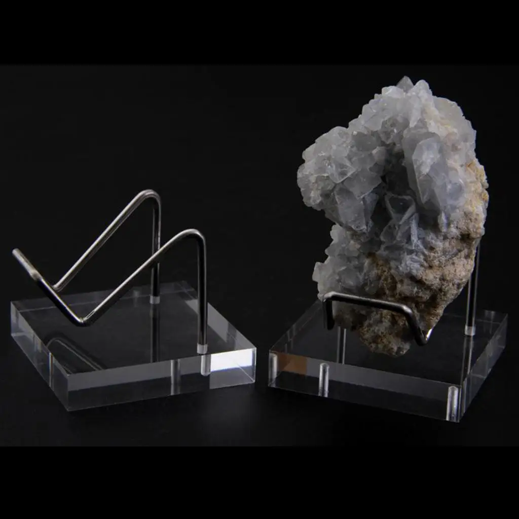 Staffa in metallo Base acrilica supporto per espositore minerale per minerali di cristallo minerali agata rocce pietre collezionabili decorazioni per la casa