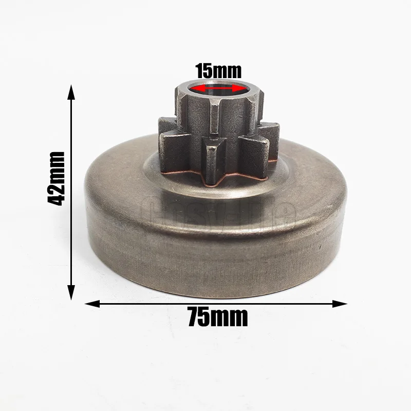Tambor de embrague de 7 dientes de 3/8 pulgadas para motosierra Stihl 038, MS380, 380, MS381, 381, piezas del motor #1119, 640, 2000