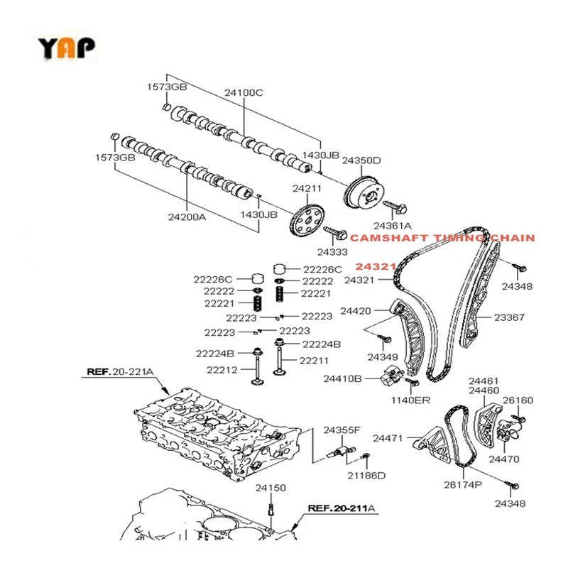 EJ25 2.5L TURBO Timing Belt Kit (5PCS) Fit For Subaru Legacy Outback Teeth：223 13028-AA231 1999-2005