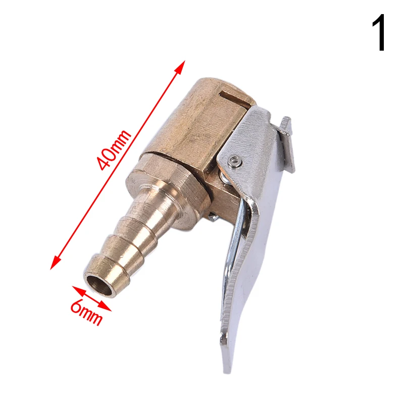 Brass Car Tyre Inflator Valve Connector Air Chuck Tire Clip Lock-on Adapter Air nozzle adapter of vehicle mounted inflation pump