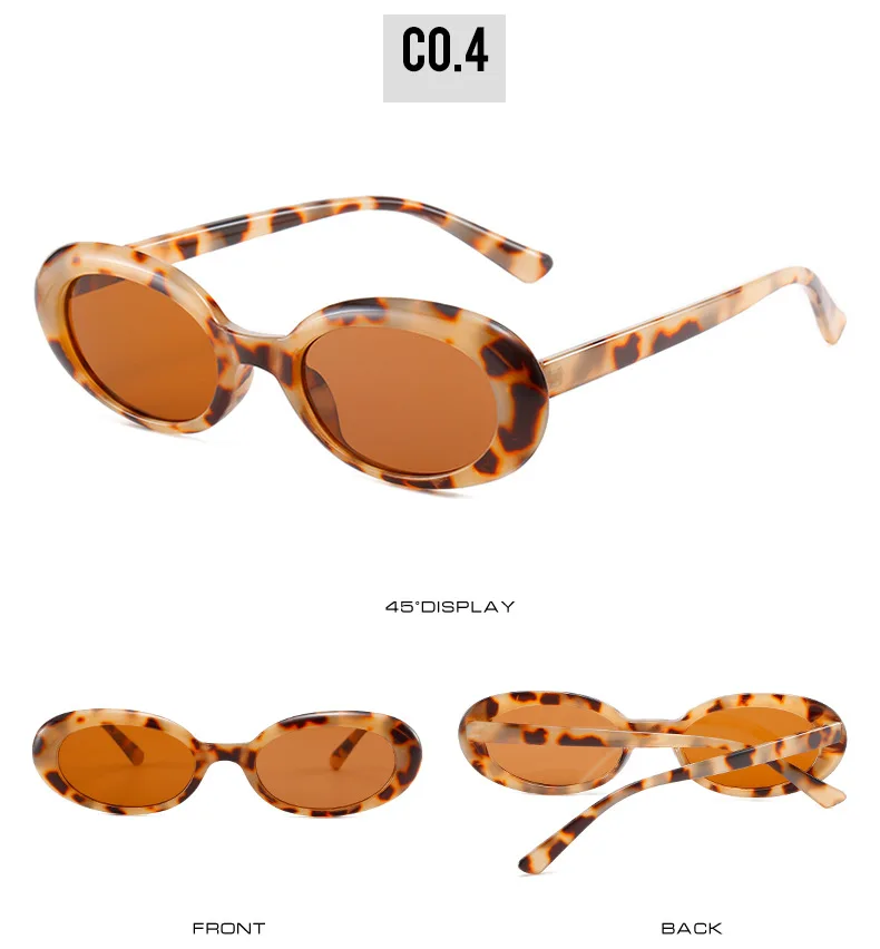 OEC CPO Vintage Oval Sonnenbrille Frauen Mode Kleine Runde Sonnenbrille Weibliche Punk Leopard Shades Brillen UV400 Oculos De Sol – Detail 9