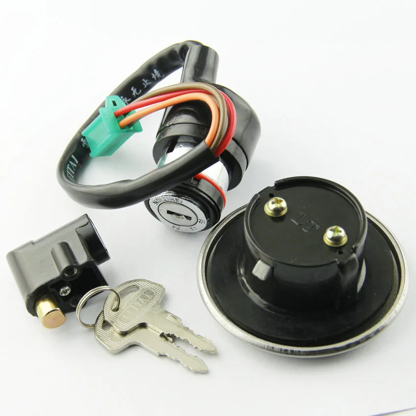 Motorcycle Ignition Switch Kit Assembly Fuel Gas Cap Tank Cover 2 Keys For Suzuki GN125 1982 1983 1984 1985 1986 1987  1988-2001