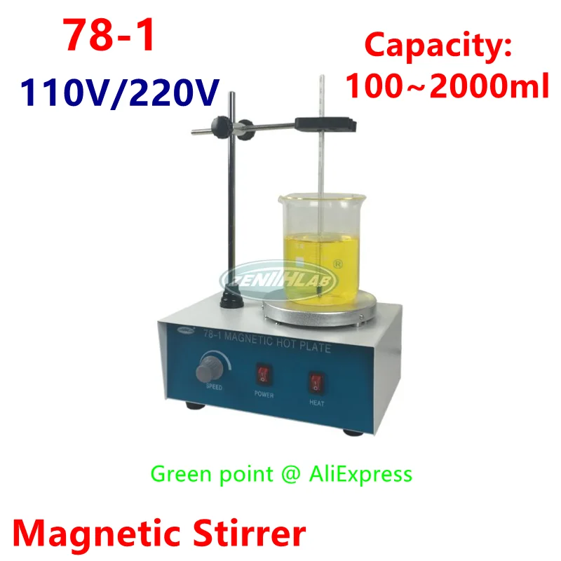 

Magnetic Stirrer With Stir Bar Heating Mixer Hot Plate Magnetic Machine 78-1 Capacity 2000ml Liquid Stirrer Laboratory Equipment