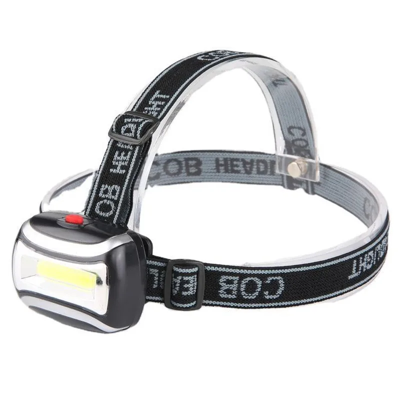 50Pcs COB Headlamp 3W Battery Power Torch Lamp 3 Modes Head Light Flashlight Outdoor Fishing Camping Walking Lighting