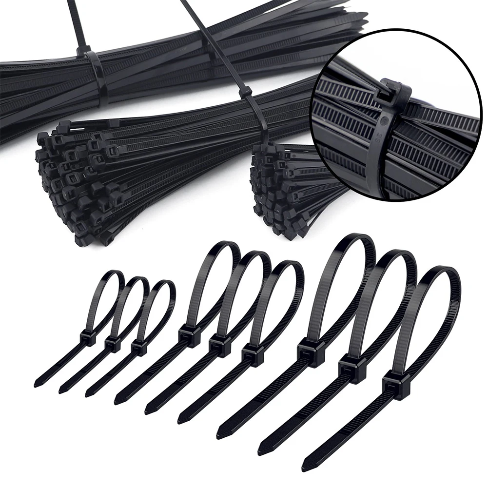 100Pcs/lot Nylon Cable Self-locking Plastic Wire Zip Ties Set 4.8*300mm Industrial Supply Fasteners & Hardware Cable