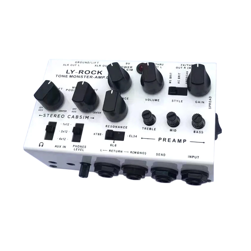 LYR PEDALS ly rock,Guitar audio workstation pedal，Electric guitar audio workstation，Professional effect pedal，White，True Bypass