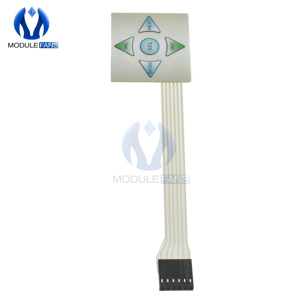 1 шт. 1x5 матричный блок 5 клавиш мембранная переключатель клавиатура 1*5 клавиш панель управления Пластина 40*40 мм для взрослых